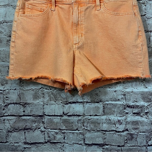 Universal Thread Orange Vintage Mini Raw Hem Shorts - Picture 2 of 7